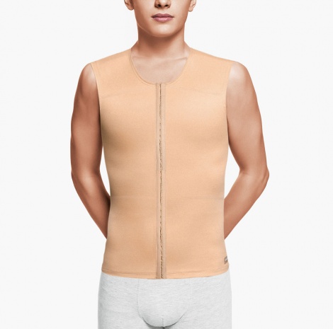 Buy Gynecomastia Compression Vest Long( XL, Beige) Upper Chest 104-112 cm  at